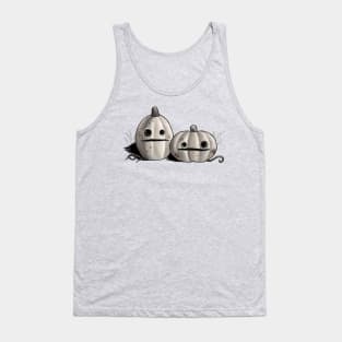 Old Friends - Pumpkins in Black and Grey Tank Top